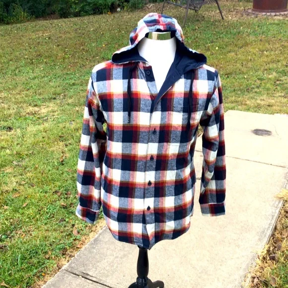 Red Head Brand lined flannel hoodie